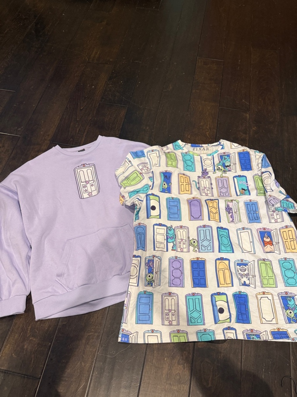 Monsters Inc sweatshirt and tee by Cakeworthy 
Super cute